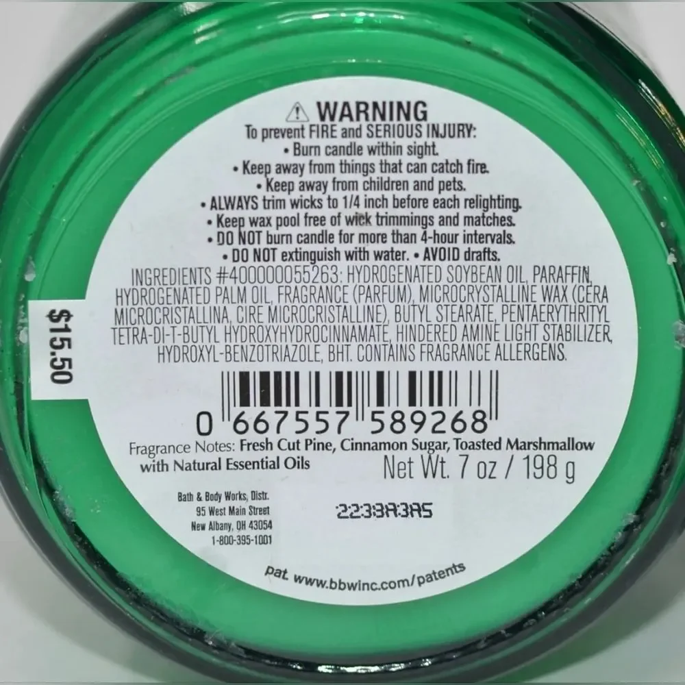 BATH & BODY WORKS THE PERFECT CHRISTMAS SCENTED CANDLE SINGLE WICK 7 OZ